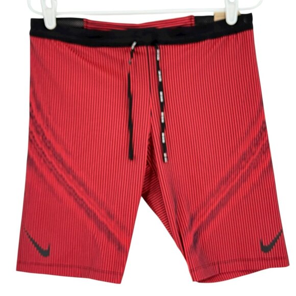 Nike Men's Dri-Fit ADV Running Shorts Size XL Red Black Tight Fit NWT - Picture 1 of 13
